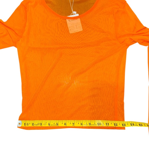 NWT Orange Mesh Long Sleeve - Picture 5 of 11